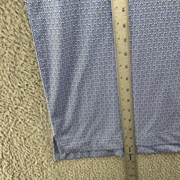Footjoy FJ Swirl Print Polo Shirt Mens XL Blue Short Sleeve Golf Performance - Picture 10 of 12